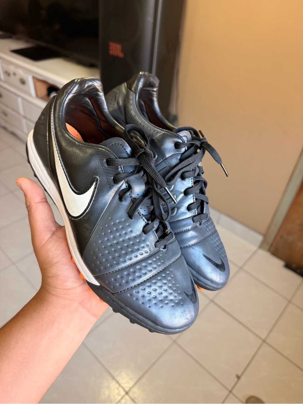 Nike Men’s Black and White Turf Soccer Shoes